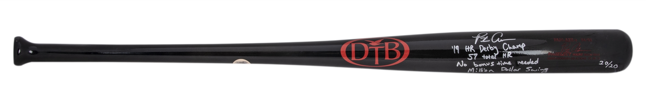 2019 Pete Alonso Signed & Multi Inscribed DTB "Haleys Comet" Home Run Derby Bat - 20/20 (MLB Authenticated & Fanatics)